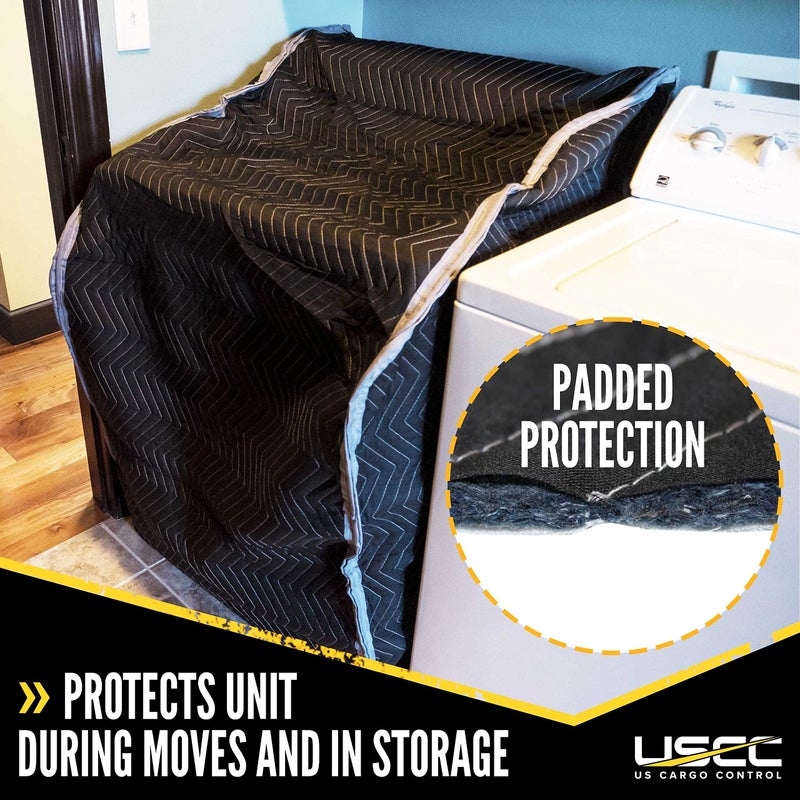 US Cargo Control Washer and Dryer Cover 30" x 46", Quilted Washer Dryer Covers for Moving and Storage, Cotton/Polyester Furniture Pads for Moving and Storage, Can Use on Oven Ranges - Image 5